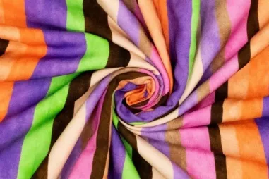 Polyester stof - jacquard strepen - multi - 20310-007 - Tencel stof - digitaal strepen - multi - 321075-30