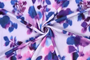 Tricot stof - gestreept - mauve - 18489-43 - Viscose stof - stretch - Japanese twill - paars multi - 22032-815