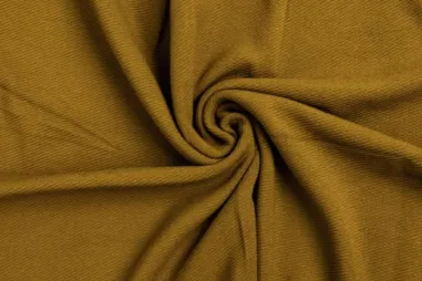 Flared broek - Tricot stof - twill - mosterdgroen - 0832-319