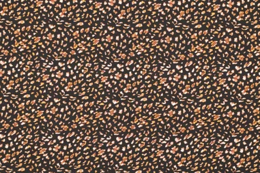 97% Polyester, 3% Elastan stoffen - Polyester stof - bubble chiffon stretch - dierenprint - zwart bruin - 19320-570