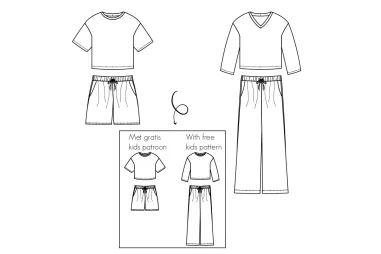 Naaipatronen - Bel'Etoile naaipatroon - Lola loungewear set voor dames & tieners