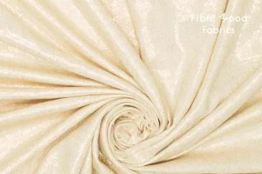 Glanzende stoffen - Viscose stof - linnenmix - foil glitter - lichtgoud - 34/321084-21