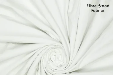 Fibre Mood - Katoen stof - poplin stone washed - wit - 34/791024-000