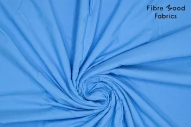 145gr/M² - Katoen stof - poplin stone washed - aqua blauw - 34/791024-826