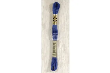 Borduurgaren - DMC Mouliné splijtzijde - blauw - 0158