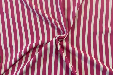 Neue Stoffe - Viscose stof - crepe - strepen - fuchsia - 873001-12