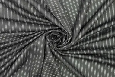 235gr/M² - Stretch stof - glitter - strepen - donkergrijs - 417074-80