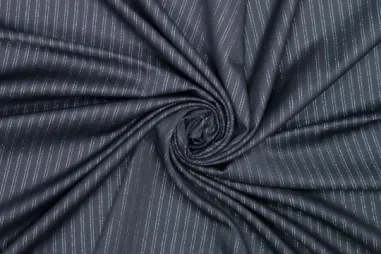 70% Polyester, 25% Viskose, 5% Spandex - Stretch stof - glitter - strepen - zwart - 417074-81