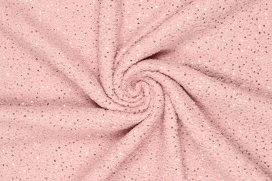 300gr/M² - Fur stof - tedolino sequins - lichtroze - 21052-092