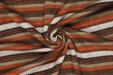 330gr/M² - Polyester stof - brushed Mexican stripes - terra multi - 21162-445