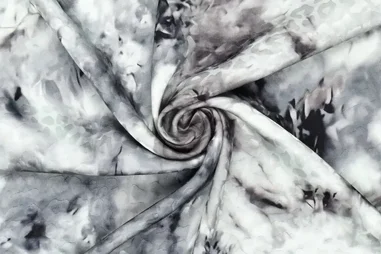 155gr/M² - Viscose stof - digitaal fantasie luipaardprint - grijs - 22003-960