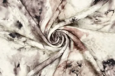 155gr/M² - Viscose stof - digitaal fantasie luipaardprint - naturel - 22003-178