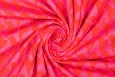 Jacquard stoffen - Tricot stof - jacquard - fantasie - roze - 449539-20