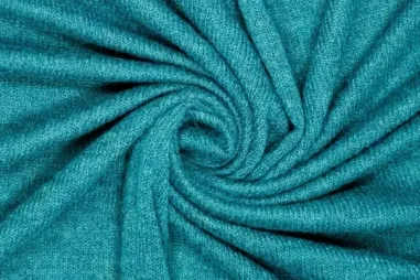 Katoen stof - petrol - 1805-324 - Wollen stof - wolmix - petrol - 794327-12