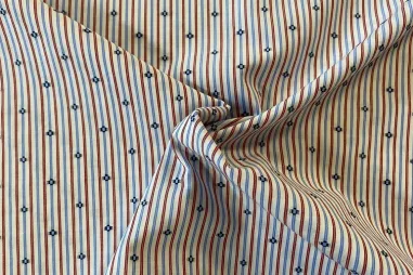 Stoffe - Katoen stof - strepen en fantasie - rood wit blauw - 310151-20