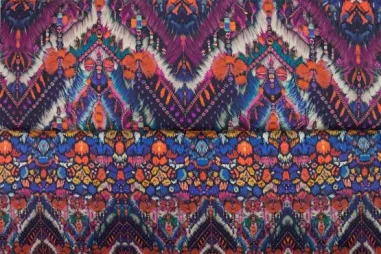 Stenzo Tricot stoffen - Tricot stof - digitaal fantasie - multi - 26008-13