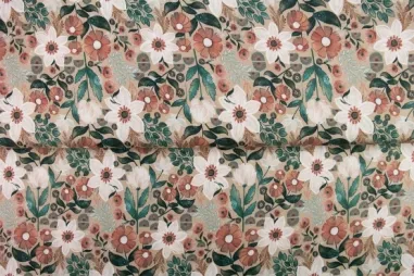Stenzo Tricot stoffen - Tricot stof - digitaal bloemetjes - multi - 26203-22