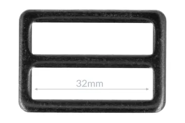 Sluitingen / gespen - Gesp metaal 32 mm - zwart - 6783-32-000