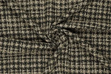 400gr/M² - Wollen stof - wolmix - recycled woolen blend - donkergroen - 22114-200