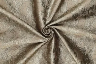 Beige - Stickereistoff - Blätter - beige - 22233-178