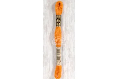Borduurgaren - DMC Mouliné splijtzijde - oranje - 0740