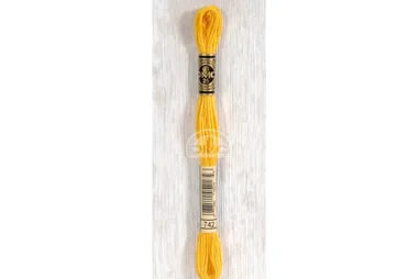 Borduurgaren - DMC Mouliné splijtzijde - geel - 0742
