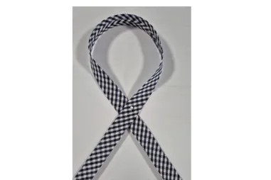 Nieuwe fournituren - Biasband 18 mm - ruiten - donkerblauw - 7440-22