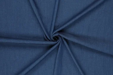Stretch stof - Satin stretch - donkerblauw - 0748-600 - Denim stof - lyocell stretch denim 6 OZ - blauw - 90043-697 