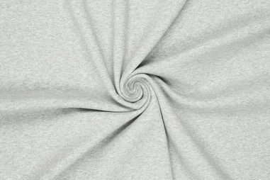 Huispak - Tricot stof - casual cotton scuba - lichtgrijs gemêleerd - 90061-960
