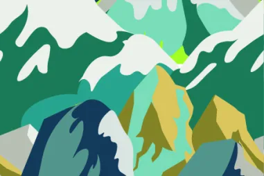 Multi stoffen - Tricot stof - French Terry brushed - bergen - multi - 2/20104-942