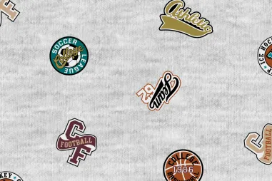 Gemeleerde stoffen - Joggingstof - football - grijs gemêleerd - 2/22002-650