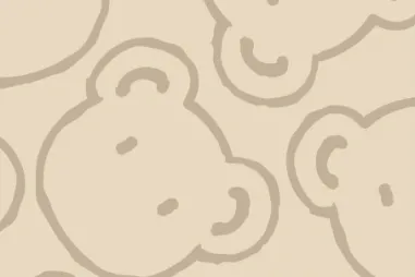 Viscose stof - bedrukt bloemen - beige - 19680-052 - Fleece stof - cuddle fleece - beren - beige - 2/33519-520