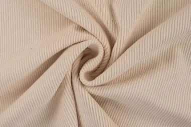 Uni - Ribcord stof - washed corduroy - stretch - off white bread - 2/22306-511