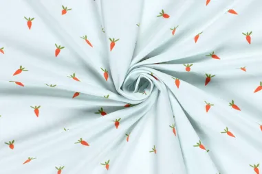 Tricot kinderstoffen - Tricot stof - wortels - lichtblauw - 21854-002