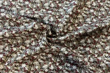 JT stoffen - Katoen-polyester stof - bloemetjes - taupe - JT681