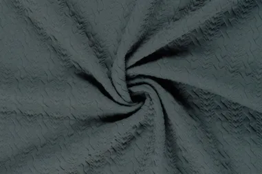 380gr/M² - Stretch stof - heavy knit kabel - staalblauw - 24155-007