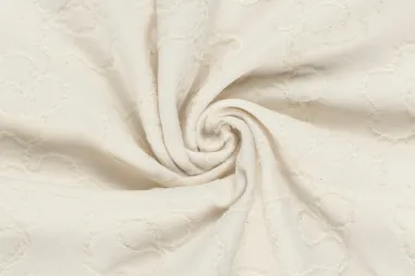 Weste - Polyester - heavy knit jacquard - Blumenmuster - gebrochenes Weiß - 31/24157-051