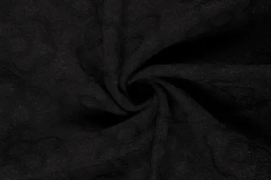 Bloemen motief stoffen - Gebreide stof - heavy knit jacquard - bloemen - diep donkergrijs - 24157-068