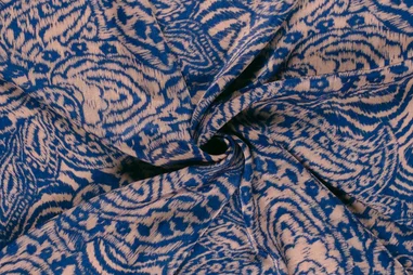 Abstract stoffen - Polyester stof - satijn velvet - abstract - oudroze - 24021-014