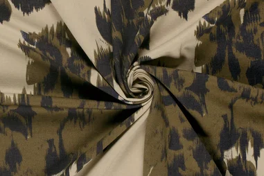 275gr/M² - Tricot stof - punta di roma - abstract - beige - 31/24051-152