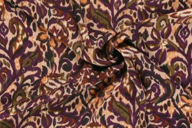 Najaar stoffen - Polyester stof - satijn duchesse - bloemen fantasie - multi - 24076-012