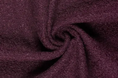 420gr/M² - Gebreide stof - bouclé - aubergine - 31/24136-046