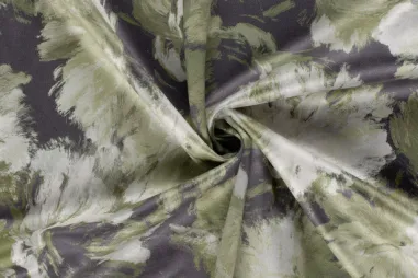 Tricot stof - groen - 5438-026 - Suèdine stof - suède wildleer - abstract - (kaki)groen - 24123-027