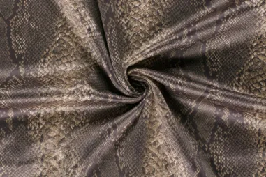 Slangenprint stoffen - Suèdine stof - suède wildleer - slangenprint - camel - 31/24124-053