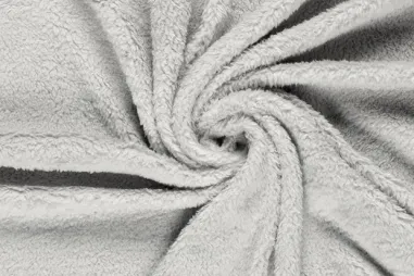 Lichtgrijs - Fleece stof - sherpa fleece - lichtgrijs - 18494-061