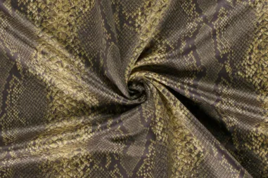 Slangenprint stoffen - Suèdine stof - suède wildleer - slangenprint - taupegrijs - 24124-054