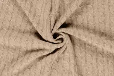 Beige Stoffe - Gebreide stof - kabels - beige - 24142-152