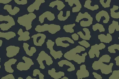 Velour stof - dew drops goud - zwart - 22757-750 - Viscose stof - dierenprint - legergroen - 458033-42