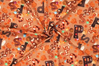 120gr/M² - Katoen stof - poplin - digitaal Sinterklaas - multi - 22081-098