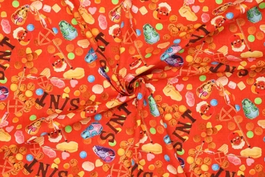 Sinterklaas stoffen - Baumwollstoff – Popeline – Digitaldruck Sinterklaas – Multi – 22081-425